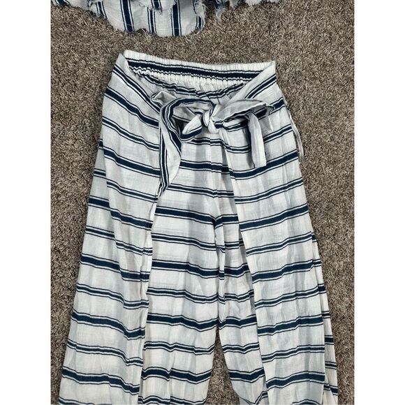 Faithful The Brand Torrent Wrap Pant & Suns Out Top Waves Stripe White Set XS/S - Picture 5 of 14